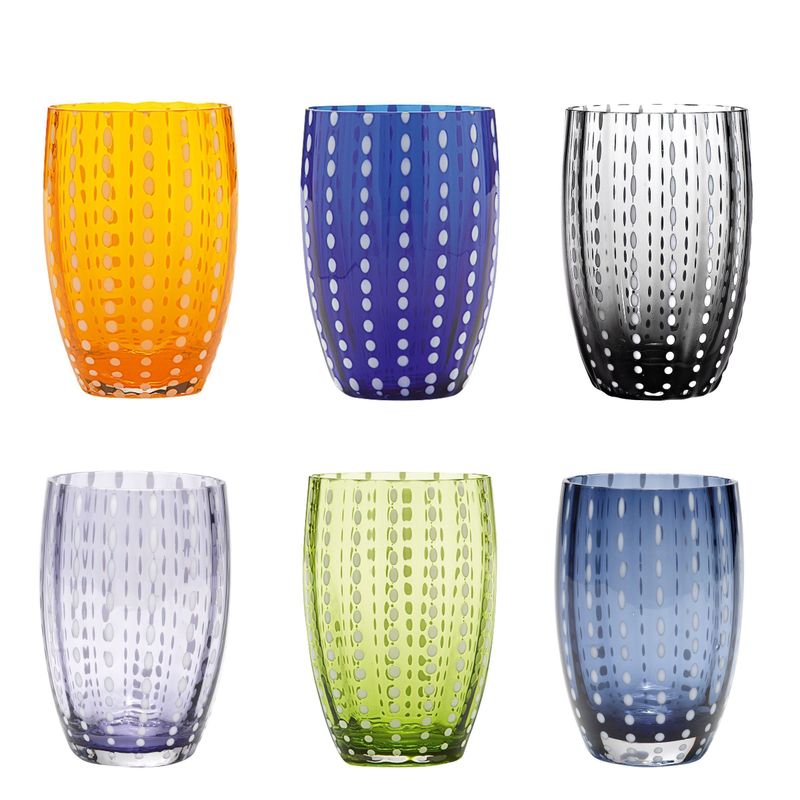 Set 6 pezzi Tumbler Perle Assortiti PR00198 - Zafferano