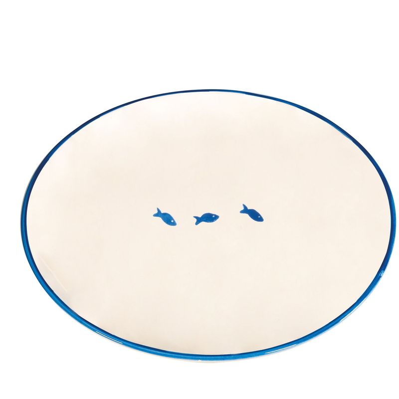 Piatto Lido Fish Azzurro 28 cm - Zafferano