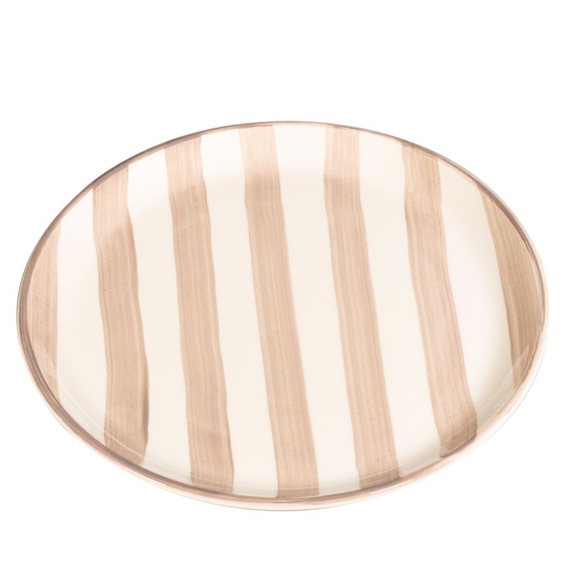Piatto Lido Righe Sabbia 21 cm - Zafferano