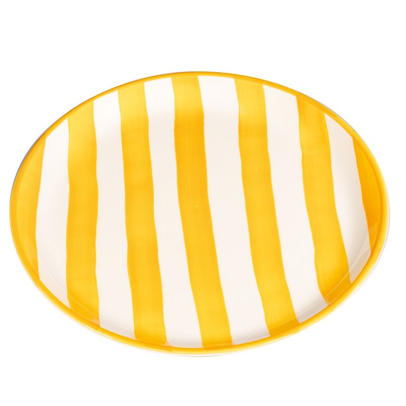 Piatto Lido Righe Giallo 21 cm - Zafferano