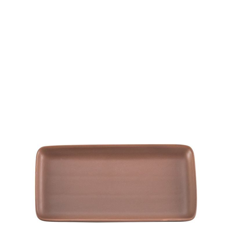 Piatto rettangolare 12,5 x 23 cm Levante Marrone - Zafferano