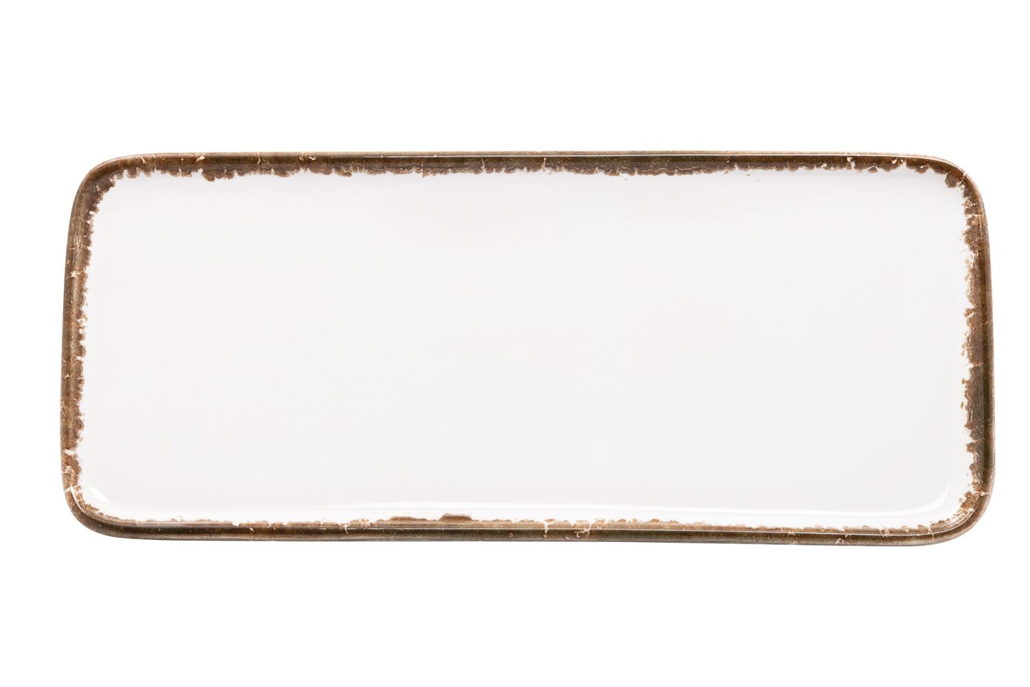 Piatto rettangolare Petit Marrone 11,5 x 26,5 cm - Zafferano