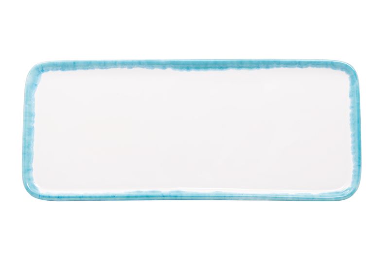 Piatto rettangolare Petit Turchese 11,5 x 26,5 cm - Zafferano