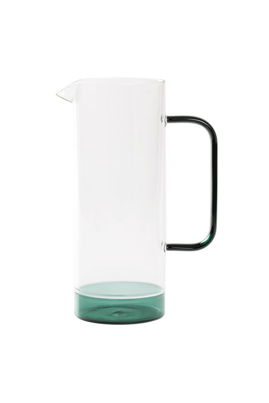 Caraffa 120 cl Filo Bianco Trasparente/Verde Lago - Zafferano
