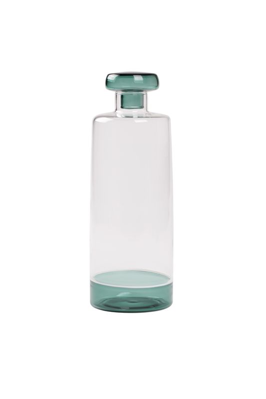 Bottiglia 100 cl Filo Bianco Trasparente/Verde Lago - Zafferano