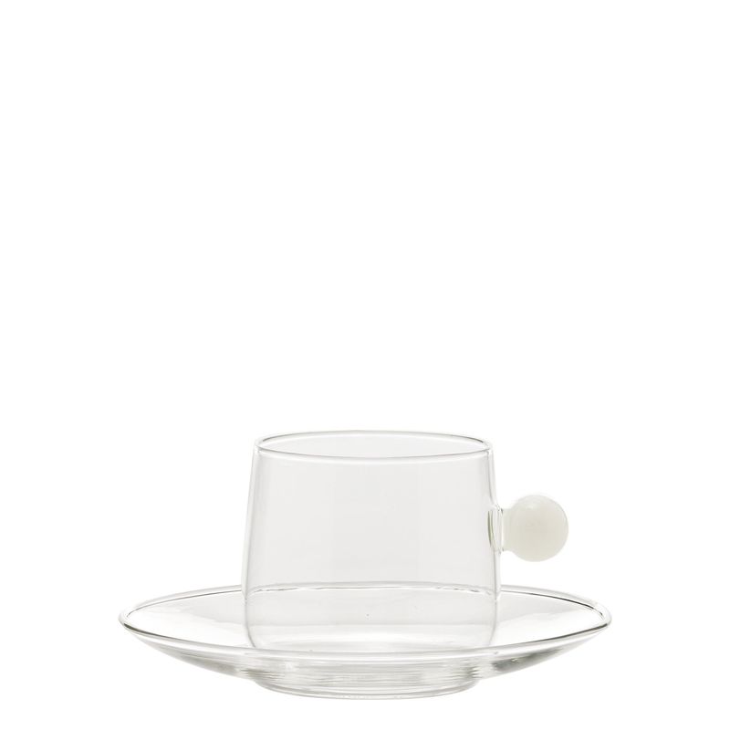 Tazza da tè con piattino 22 cl Bilia Bianco - Zafferano