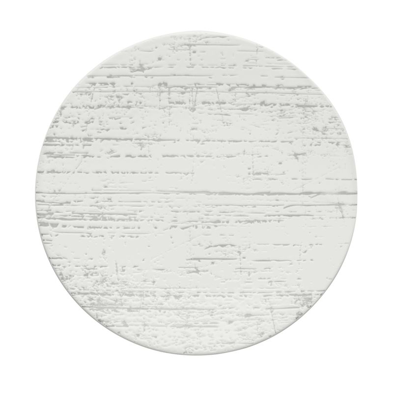 Piatto piano 21 cm Bianco Drizzle - Yegam