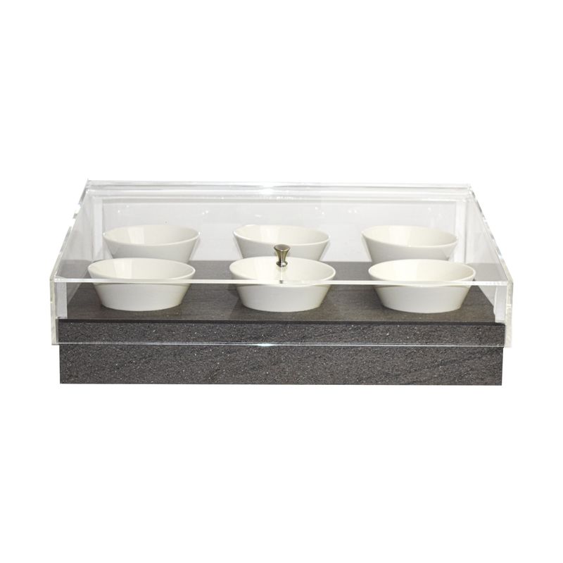Espositore per frutta secca con 6 ciotole in roccia GN 1/1 T-Collection - Yegam
