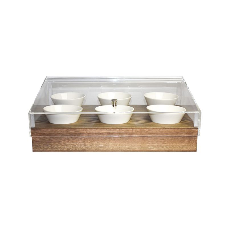 Espositore per frutta secca con 6 ciotole in frassino GN 1/1 T-Collection - Yegam