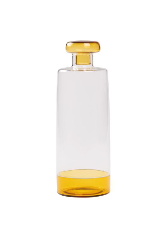 Bottiglia 100 cl Filo Bianco Trasparente/Giallo Oro - Zafferano