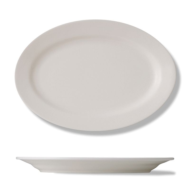 Piatto coupe ovale 30,5 cm China White - Yegam