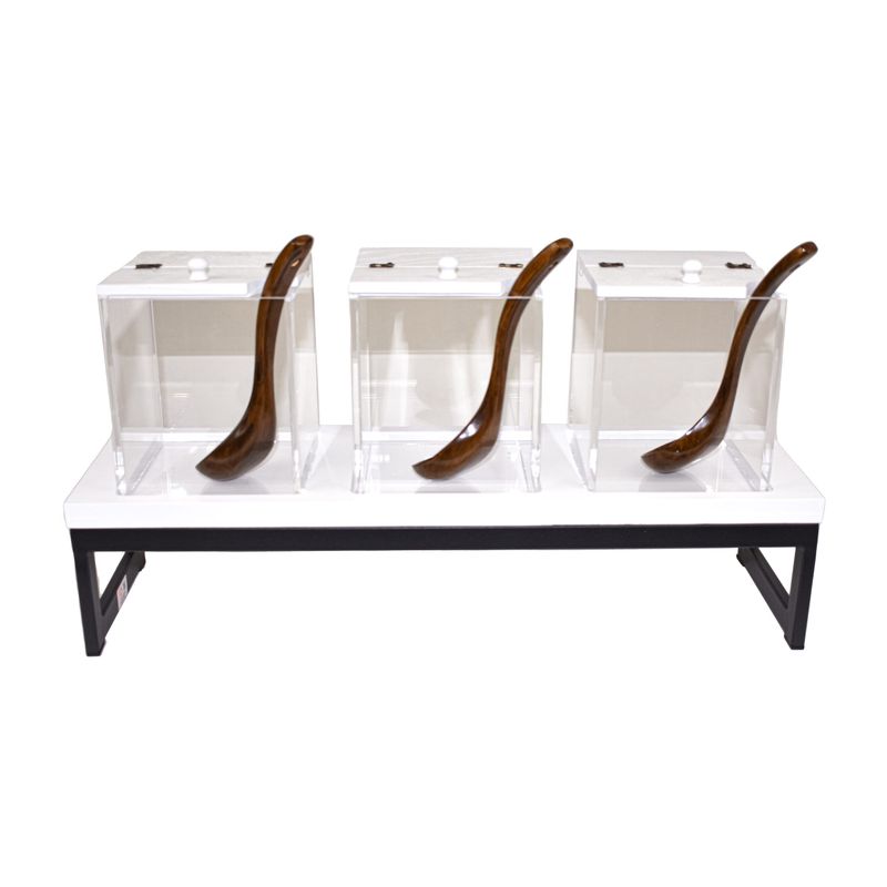 Dispenser cereali bianco con alzata T-Collection - Yegam