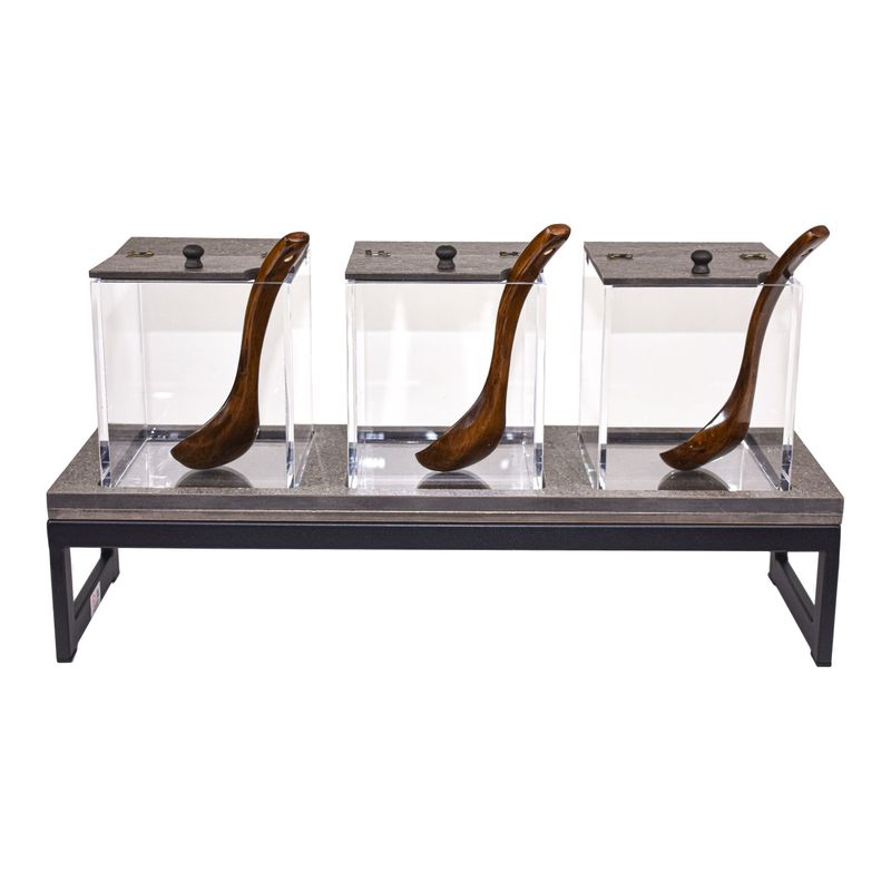 Dispenser cereali in roccia con alzata T-Collection - Yegam