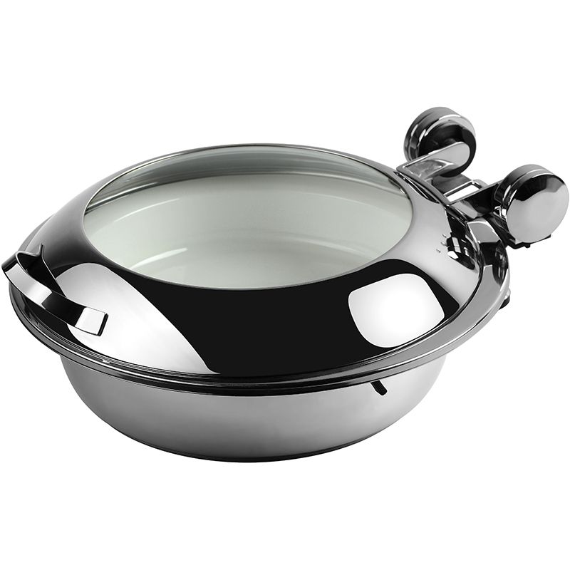 Scaldavivande rotondo con coperchio in vetro 38 cm Smart - Yegam