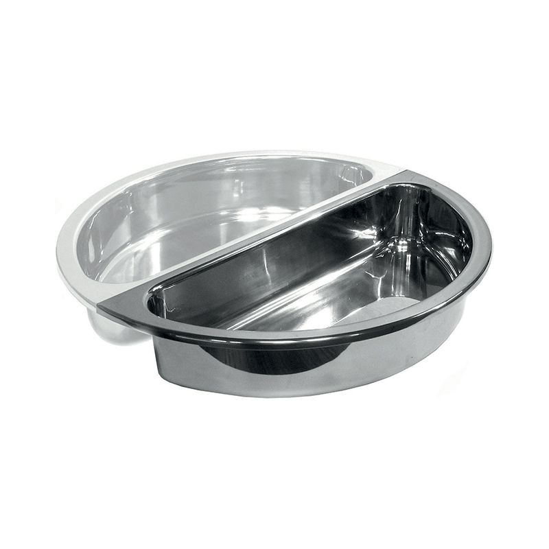 Inserto tondo in acciaio con divisorio 40 cm - Yegam