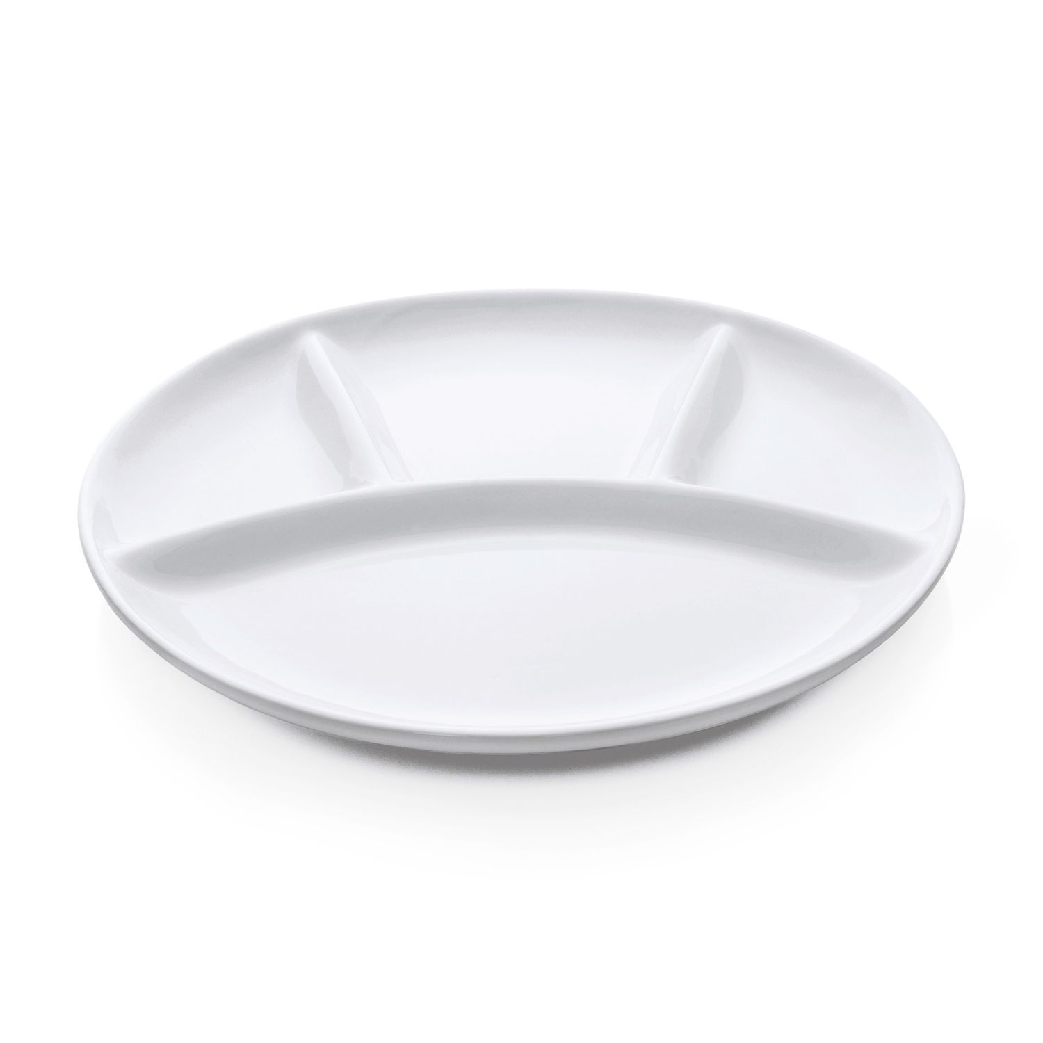 Vassoio con Scomparti Tondo 25 cm Italia White - Tirolix