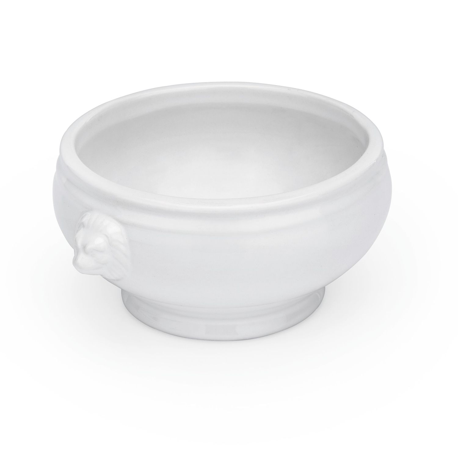 Zuppiera con Testa di Leone 450 ml Italia White - Tirolix