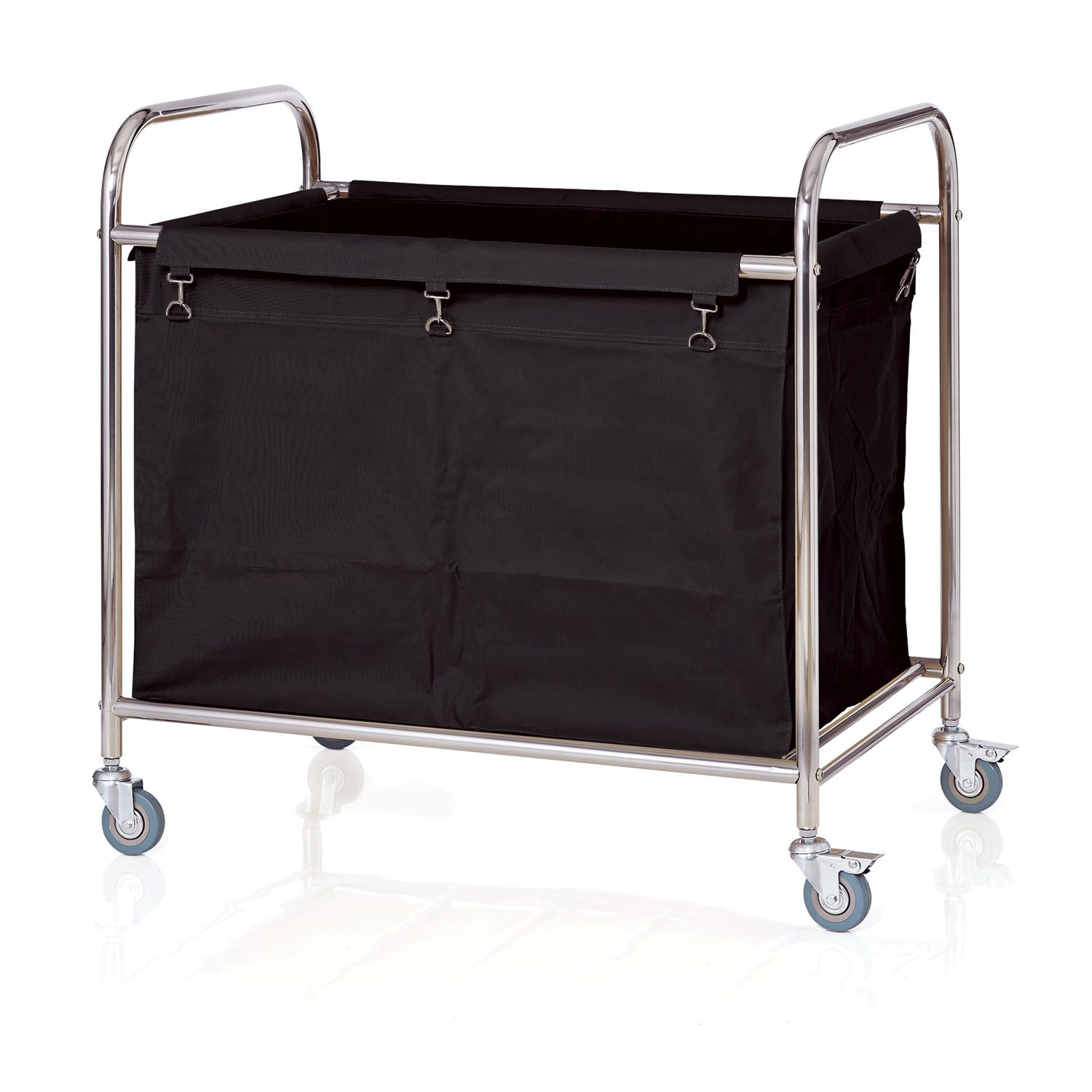 Carrello Portabiancheria 90 x 55 cm Nero - Tirolix