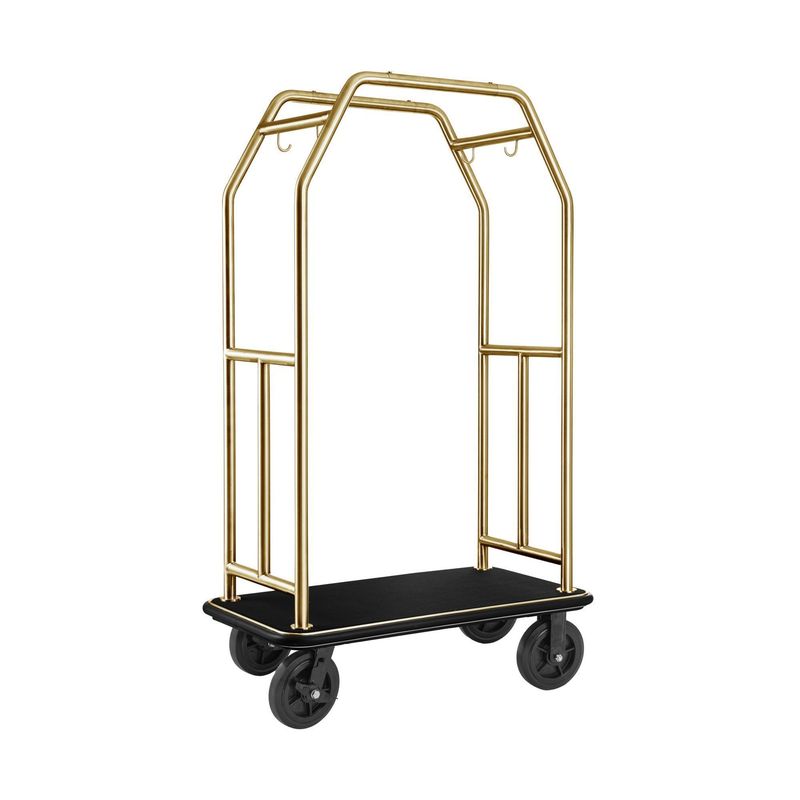 Carrello Portabagagli 112 x 60 x 185 Nero/Oro Traveller - Tirolix