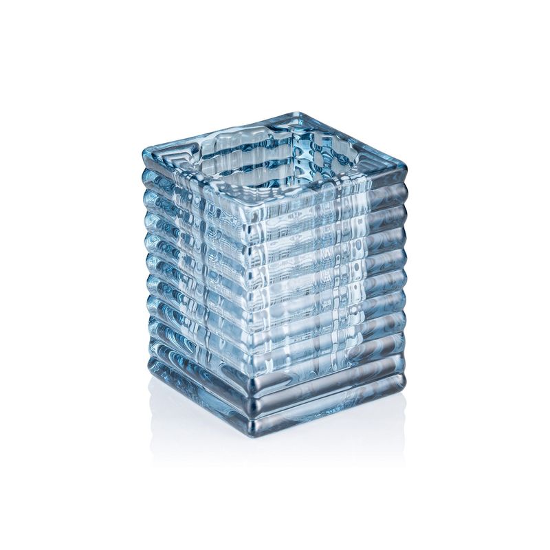 Portacandela 7,5 x 7,5 cm Blu Cube - Tirolix
