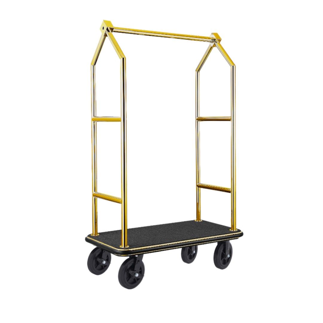 Carrello Portabagagli 112 x 65 x 190 cm Nero/Oro Voyager - Tirolix