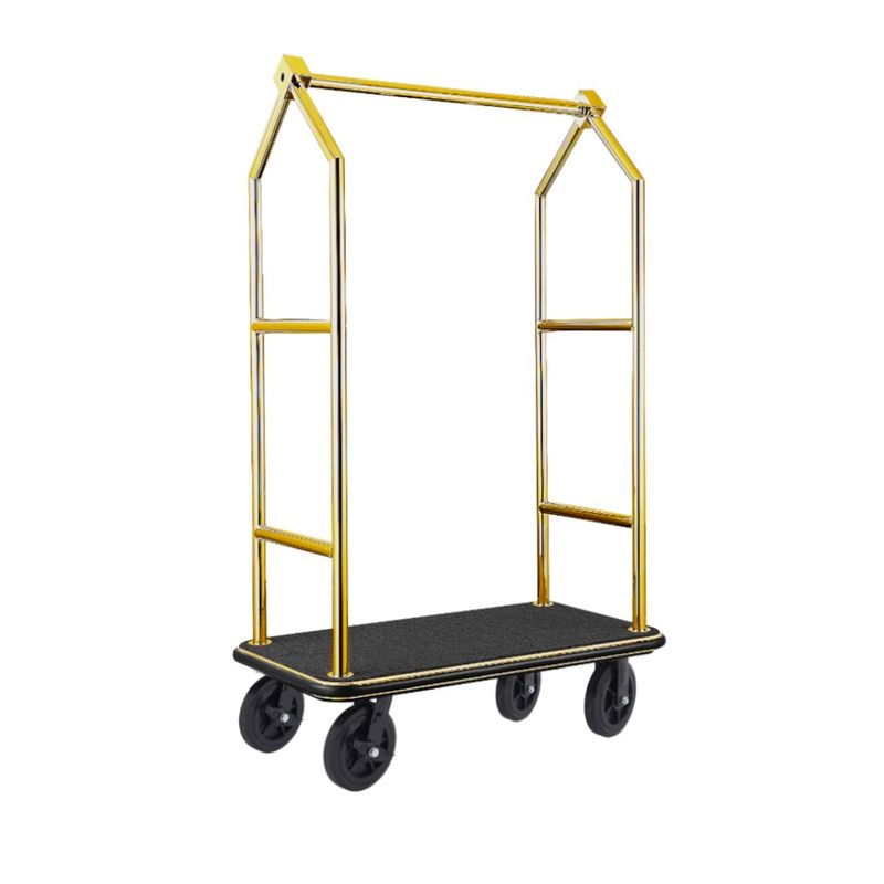 Carrello Portabagagli 112 x 65 x 190 cm Nero/Oro Voyager - Tirolix