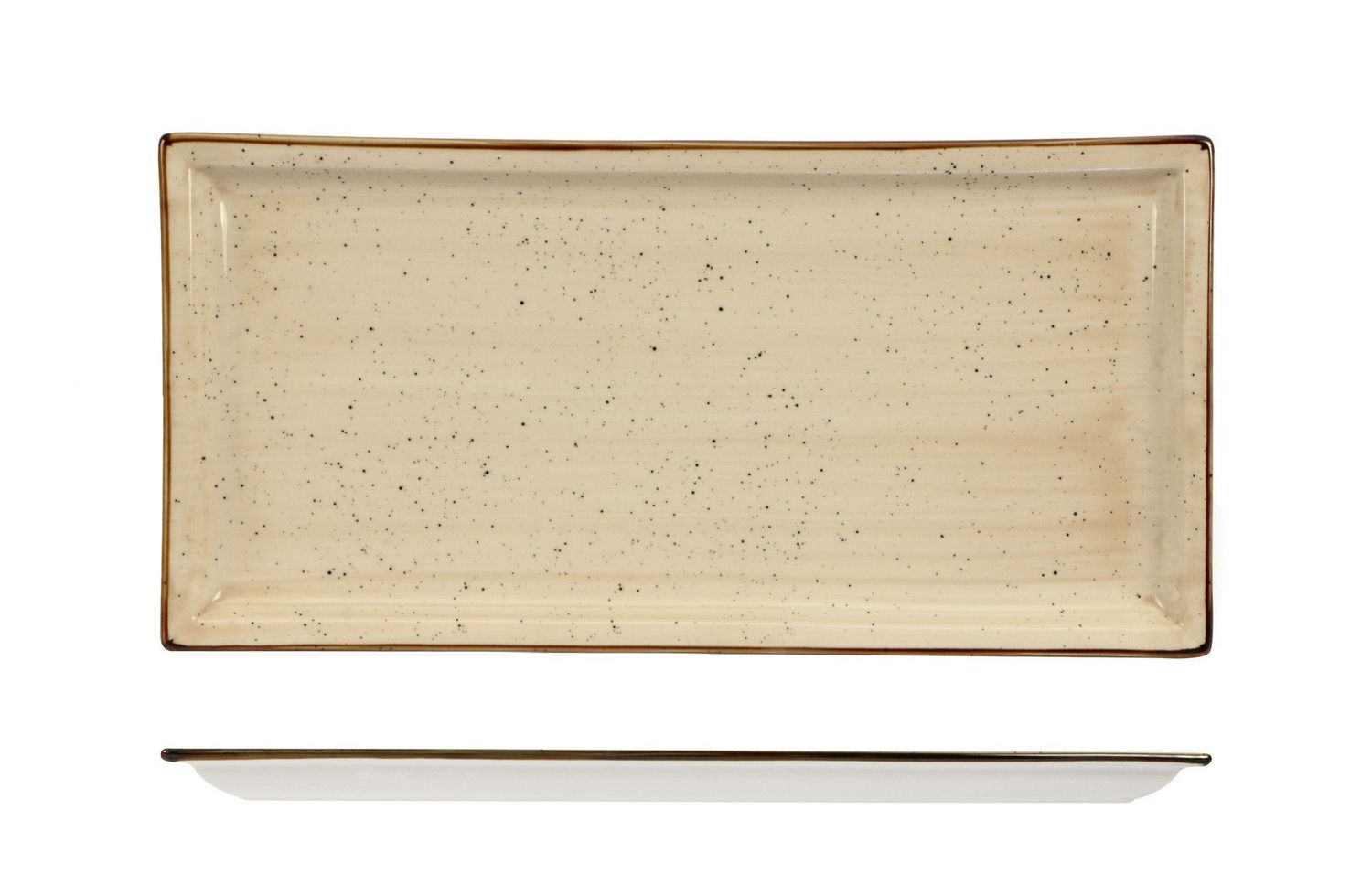 Piatto Rettangolare 36 x 18 cm Justcolor Cream - Lioness