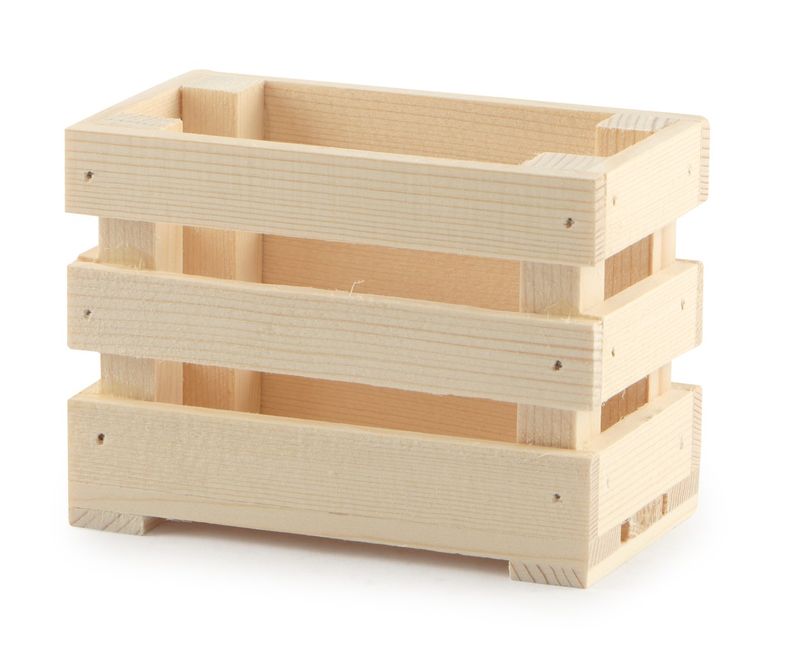 Cassetta/Cestino in Legno 12 x 6 x 7 cm - Bisetti