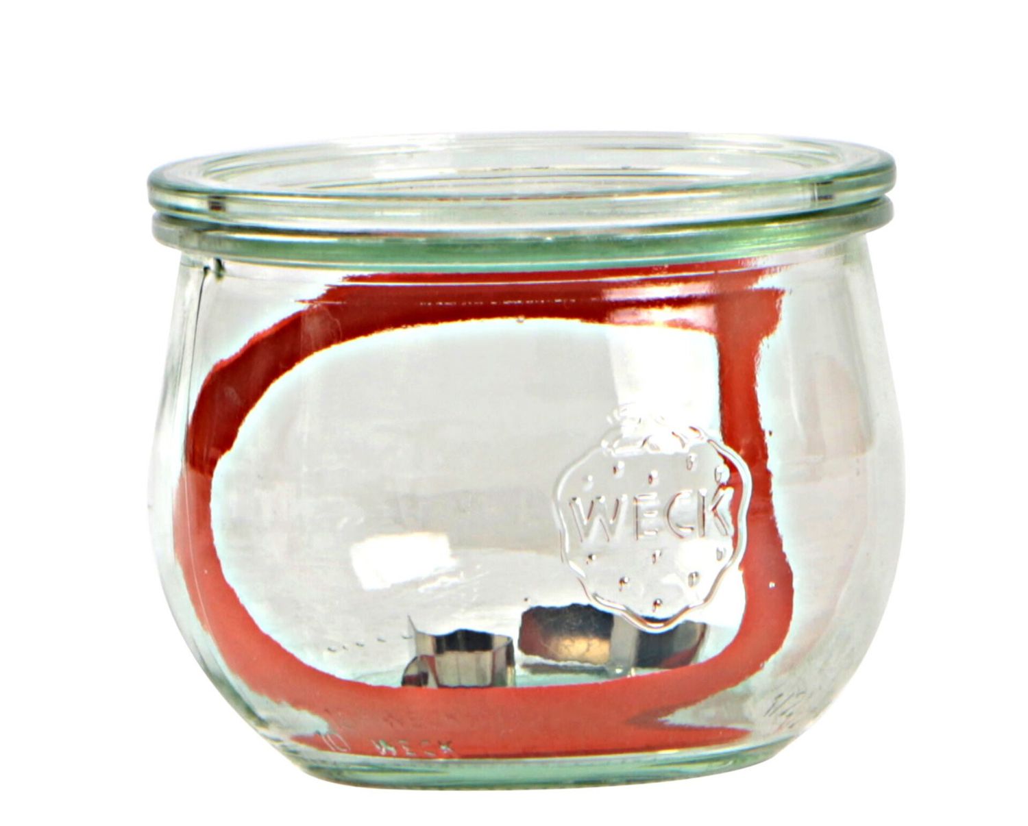 Vaso Tulip con Coperchio Guarnizione e Clip di Chiusura 58 cl - Weck