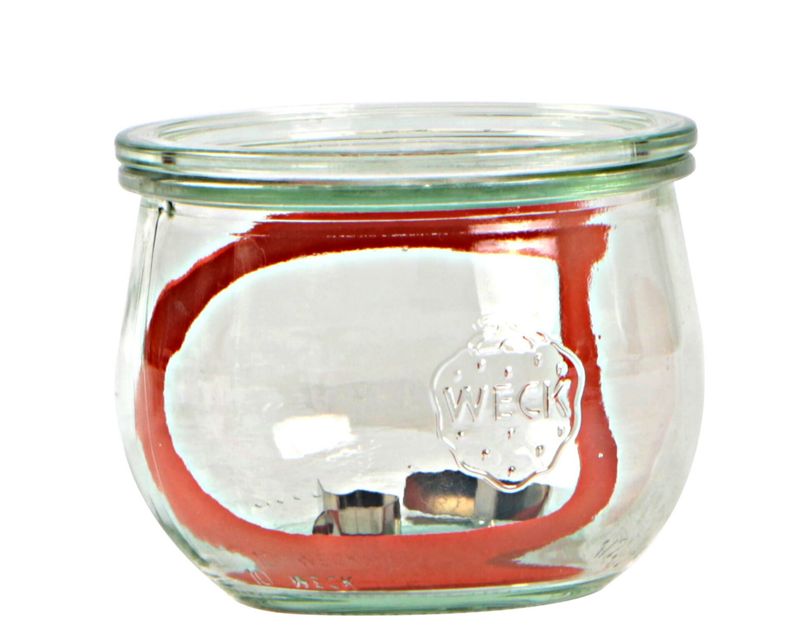 Vaso Tulip con Coperchio Guarnizione e Clip di Chiusura 58 cl - Weck