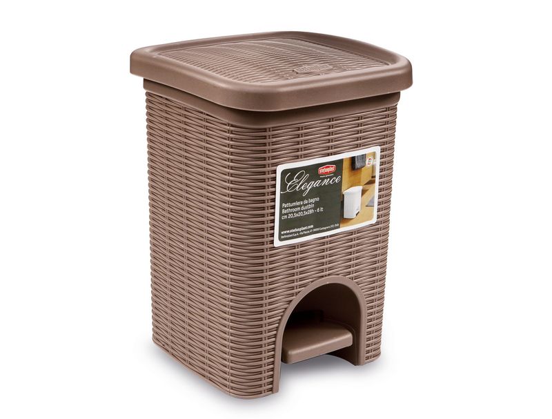 Pattumiera 20 l Tortora Elegance - Stefanplast