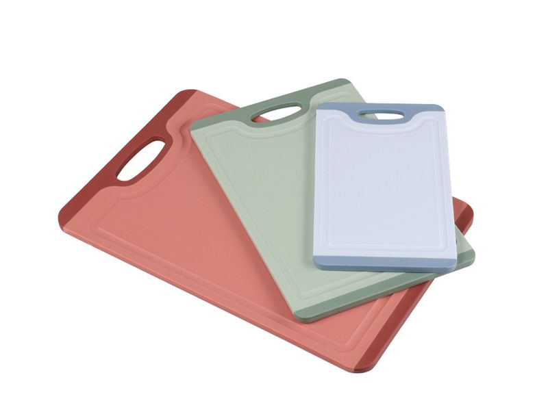 Set 3 Taglieri Polipropilene con Scanalatura Carne, Verdura e Pane - Kesper