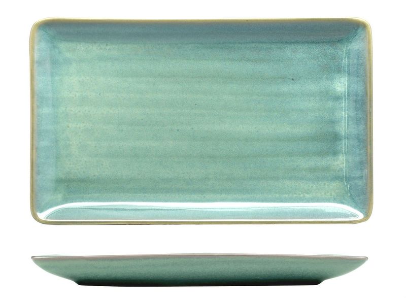 Piatto Rettangolare 26,5 x 16 x 2 cm Nuages Emerald - Lioness