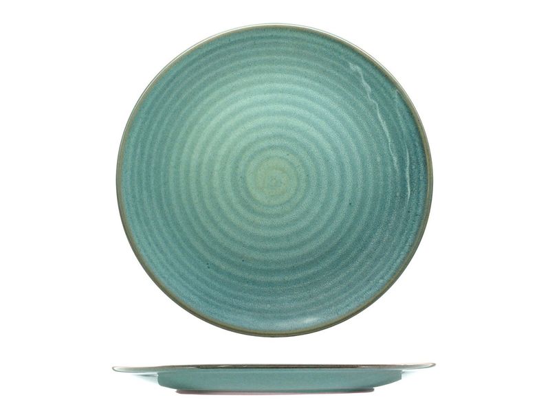 Piatto Piano Coupe 28 cm Nuages Emerald - Lioness