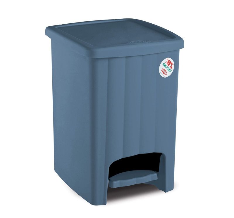 Pattumiera Quadrata 20 l Blu Margherita - Stefanplast