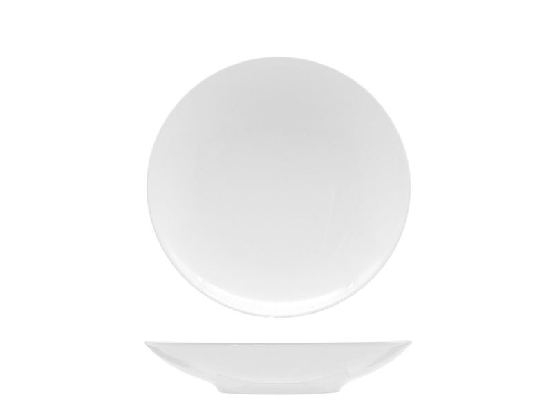 Piatto Pasta 25 cm Siviglia Bianco - Saturnia