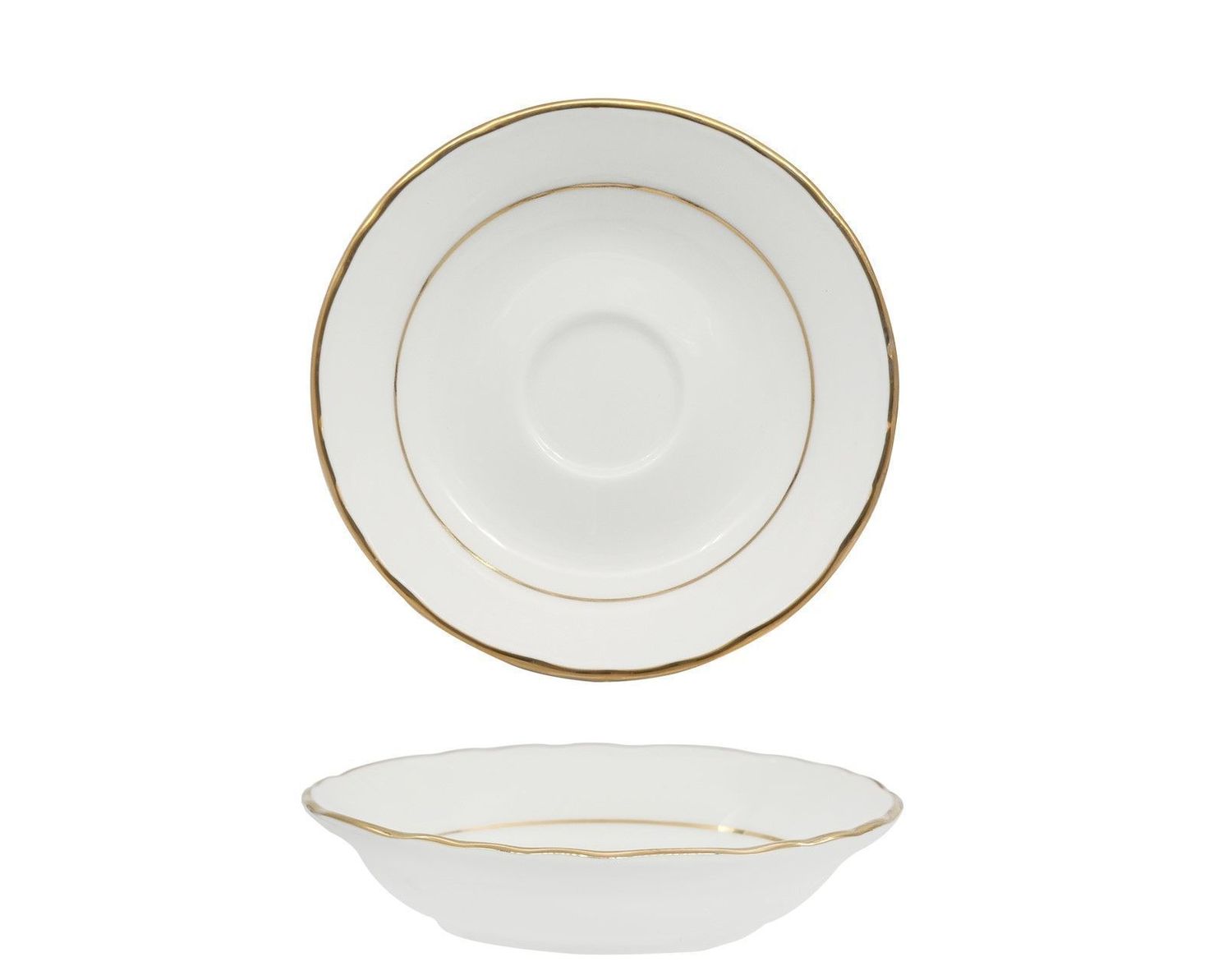 Piattino Tazza Caffè 12 cm Diana Gold - Feng