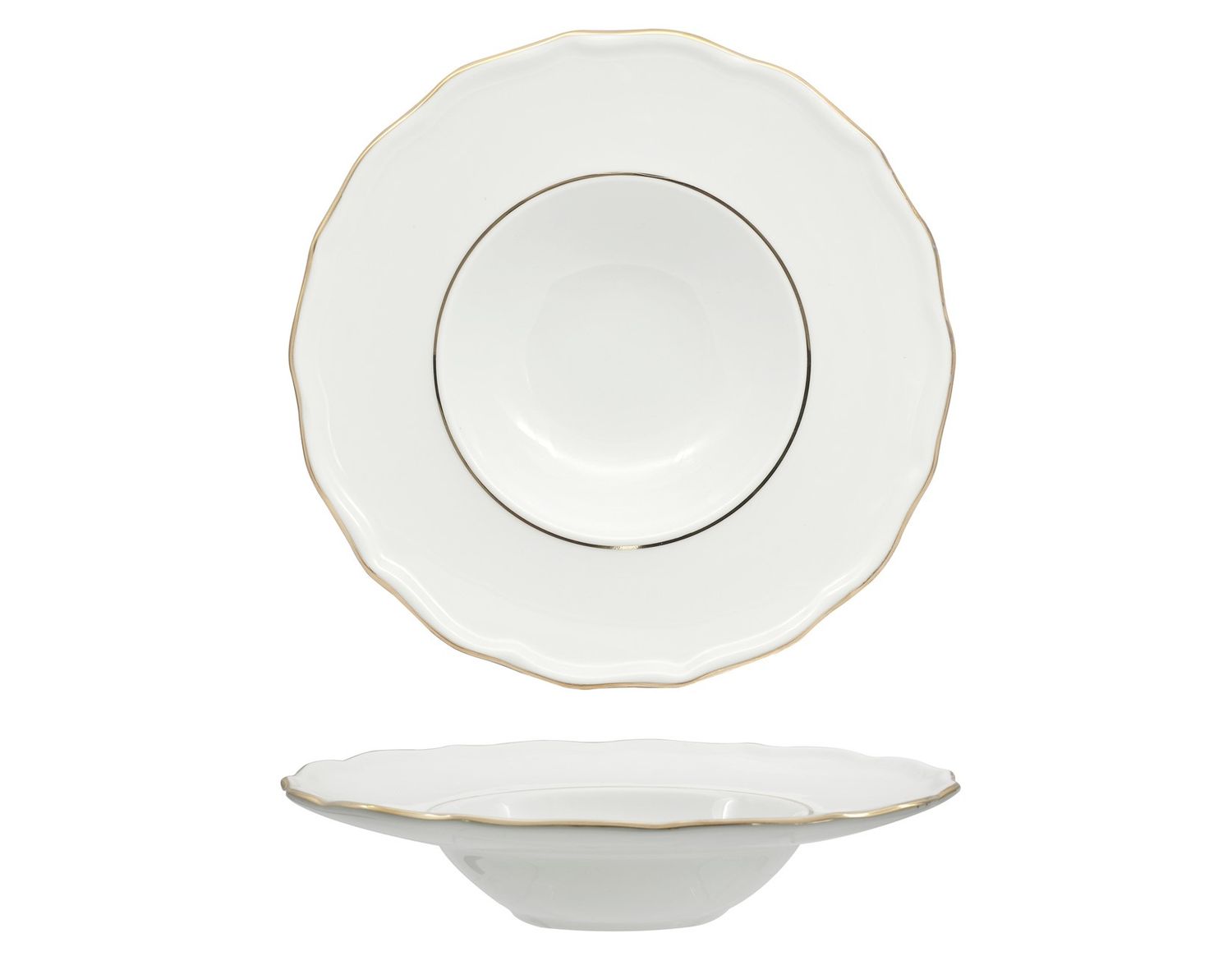 Piatto Pasta Bowl 28 cm Diana Gold - Feng