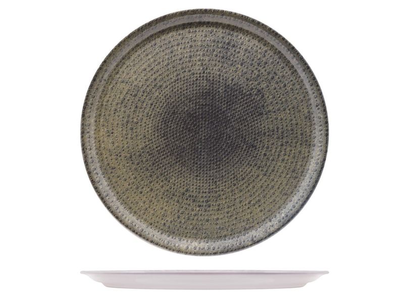 Piatto Pizza 33 cm Nail Brown - Saturnia