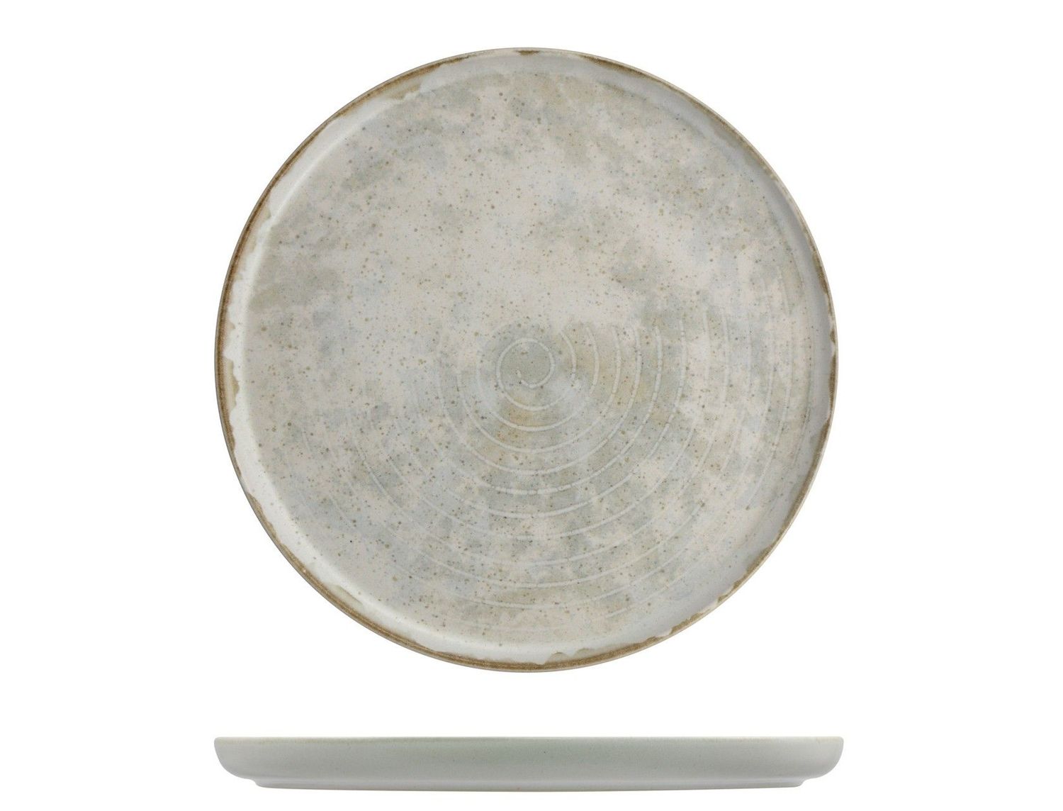 Piatto Piano Bordo Alto 17 cm Monolite - Mesa Ceramics