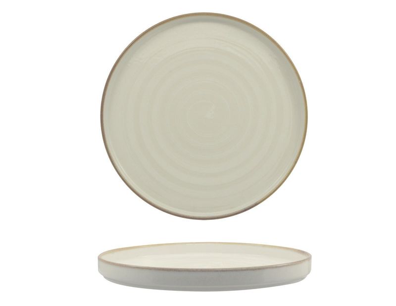Piatto Piano Nordic 28 cm Vortex Bianco - Saturnia