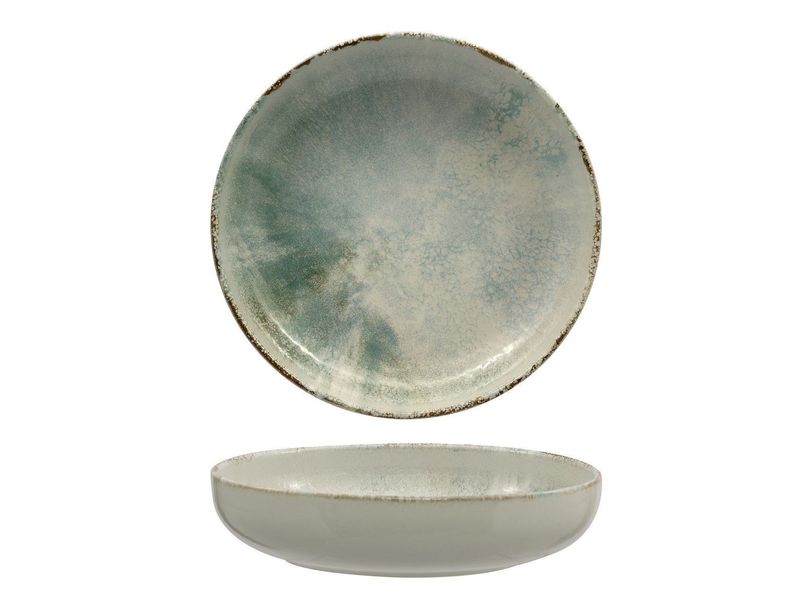 Piatto Fondo Coupe 22 cm Matcha - Mesa Ceramics