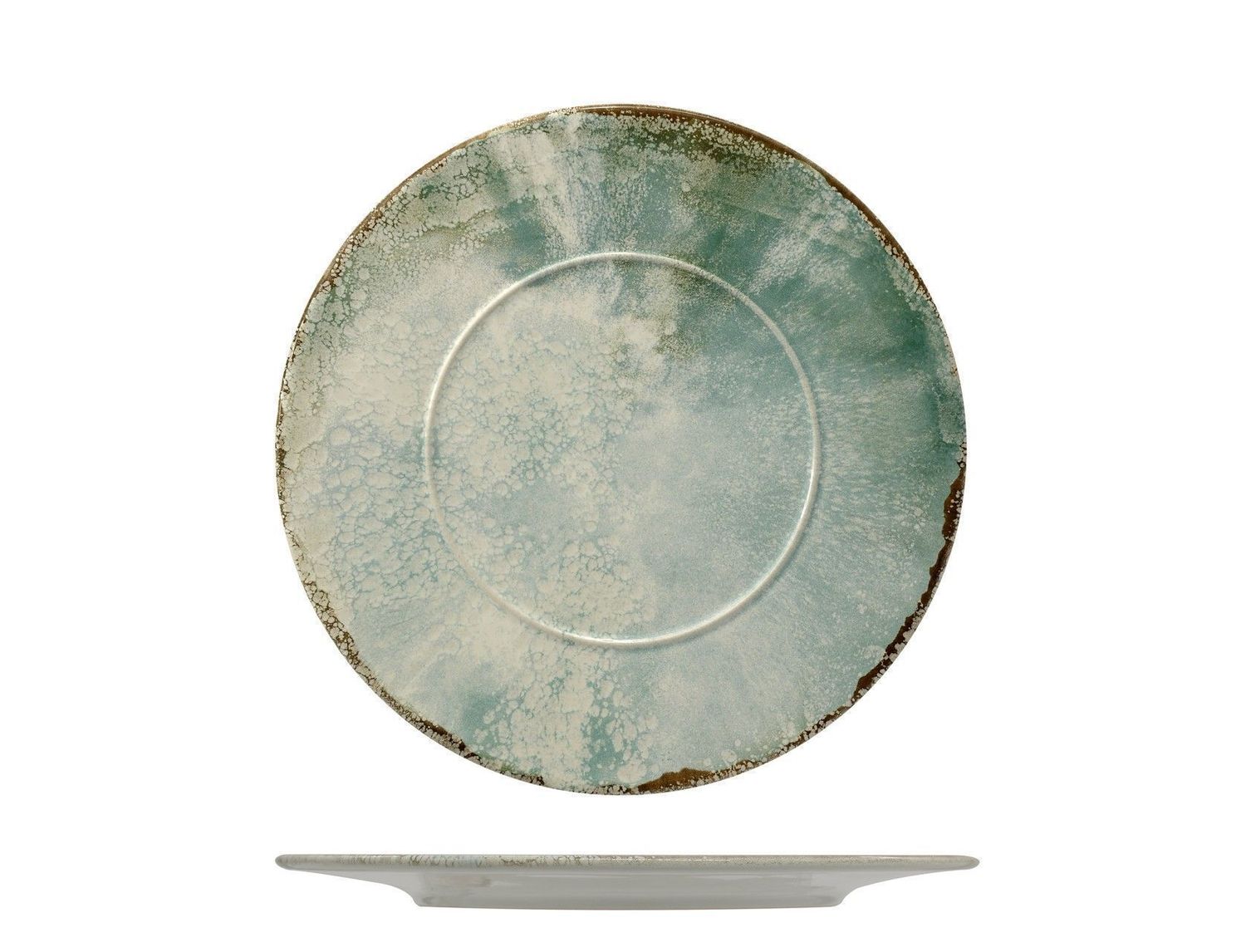 Piatto Piano con Falda 22 cm Matcha - Mesa Ceramics