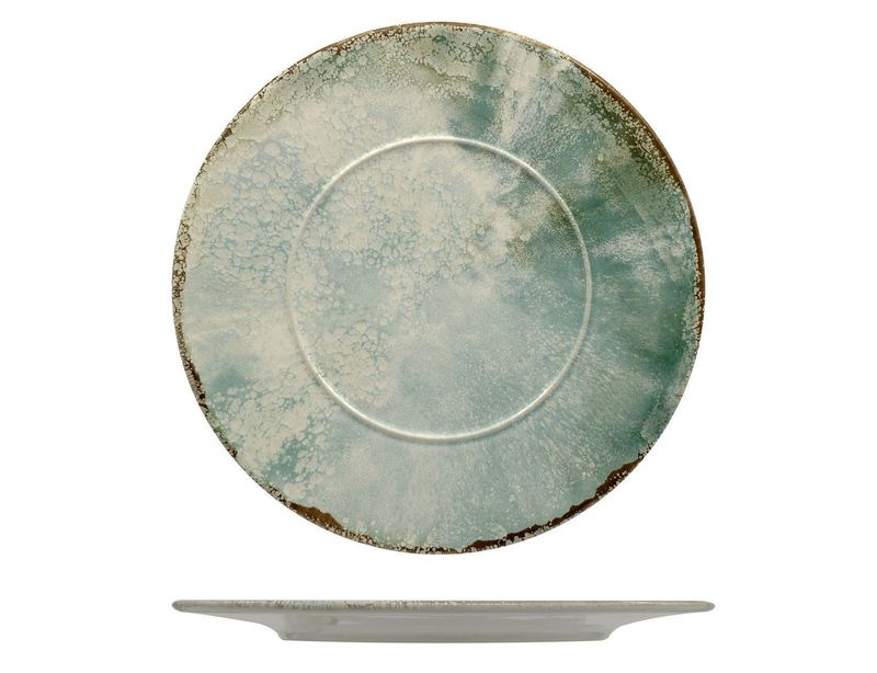 Piatto Piano con Falda 28,7 cm Matcha - Mesa Ceramics