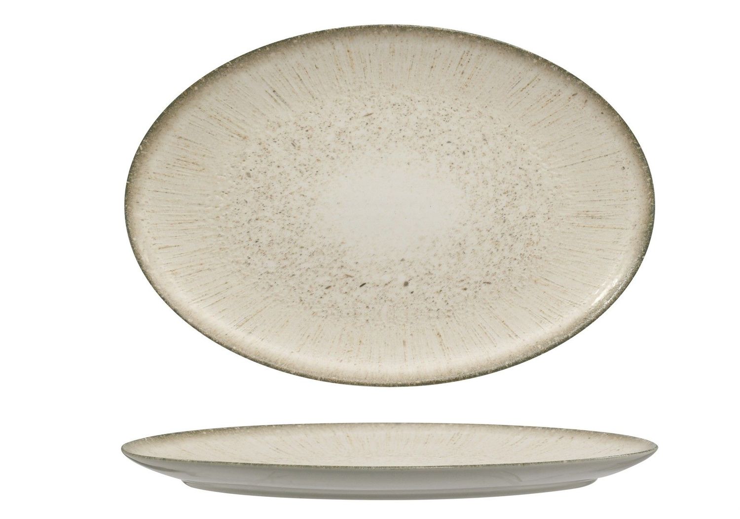 Piatto Ovale 32 cm Grey Iris - Ariane