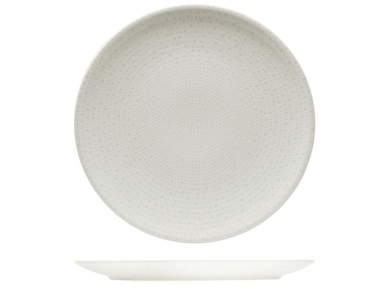 Piatto Piano 28 cm Nail Bianco - Saturnia