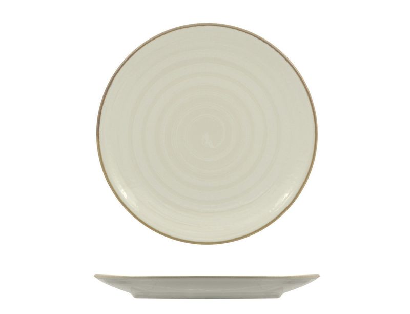 Piatto Frutta 21 cm Vortex Bianco - Saturnia