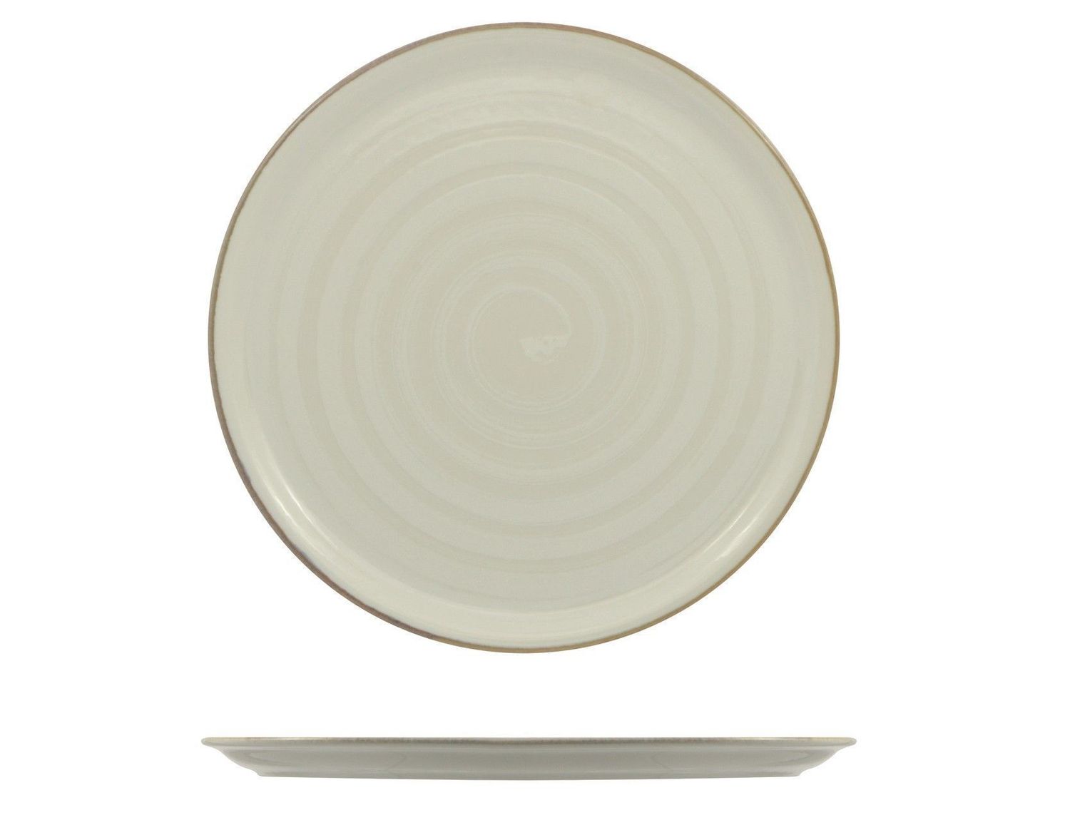 Piatto Pizza 33 cm Vortex Bianco - Saturnia