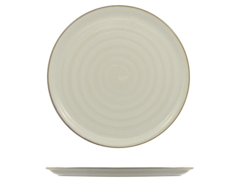 Piatto Pizza 33 cm Vortex Bianco - Saturnia