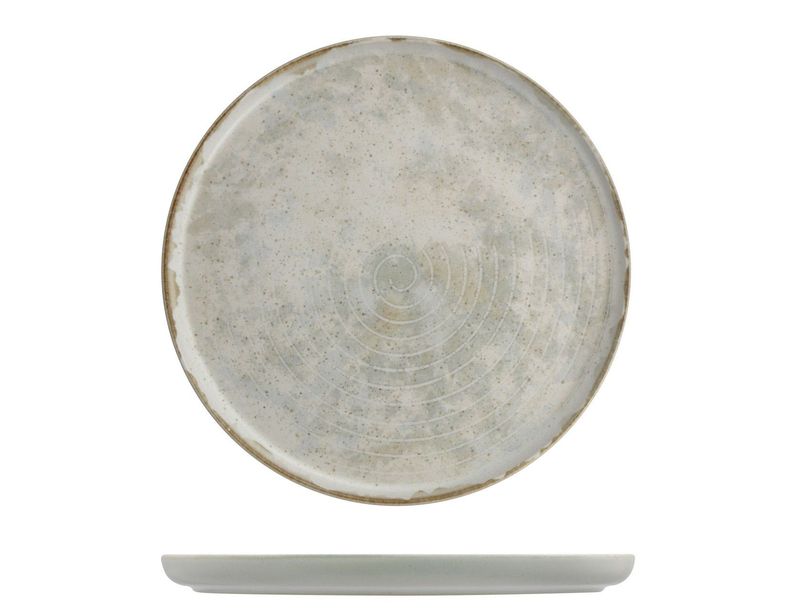 Piatto Piano Bordo Alto 22 cm Monolite - Mesa Ceramics